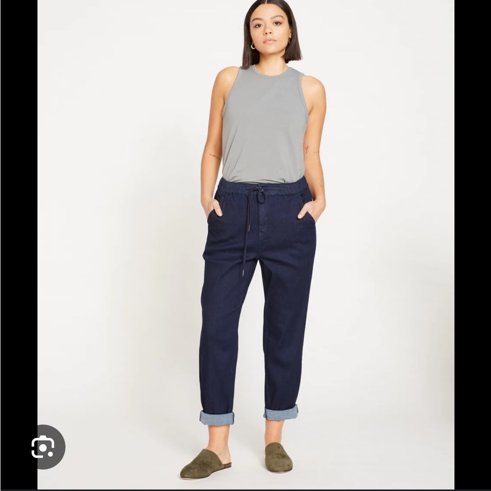 Universal Standard Comfort Denim. Drawstring Jeans Sz M 18/20